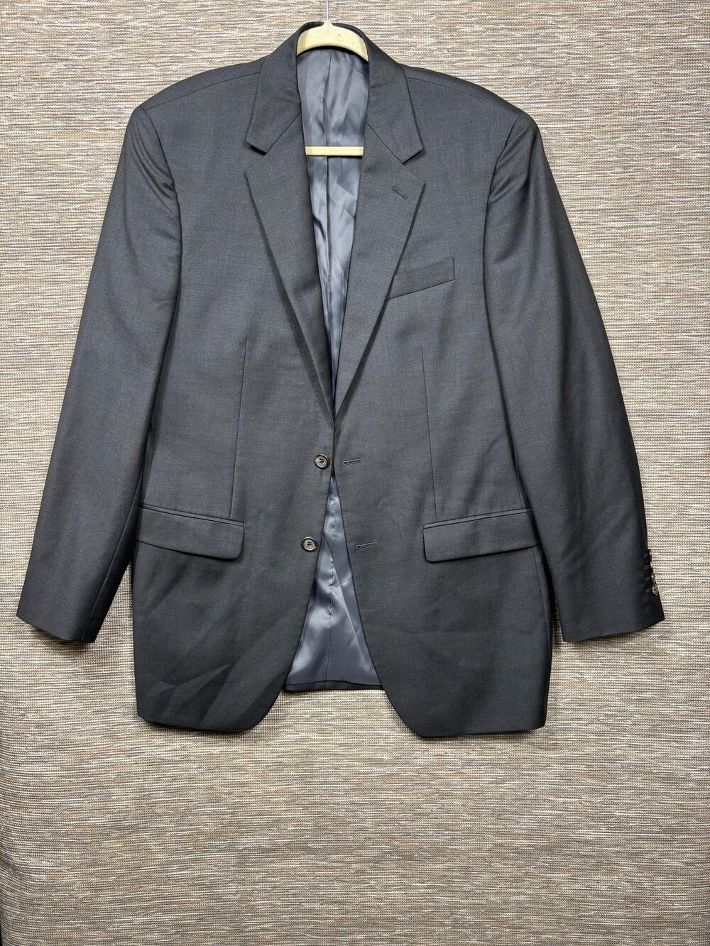Ralph Lauren Blazer Mens 40L Gray Wool Two Button Suit Jacket Dillard's Lined